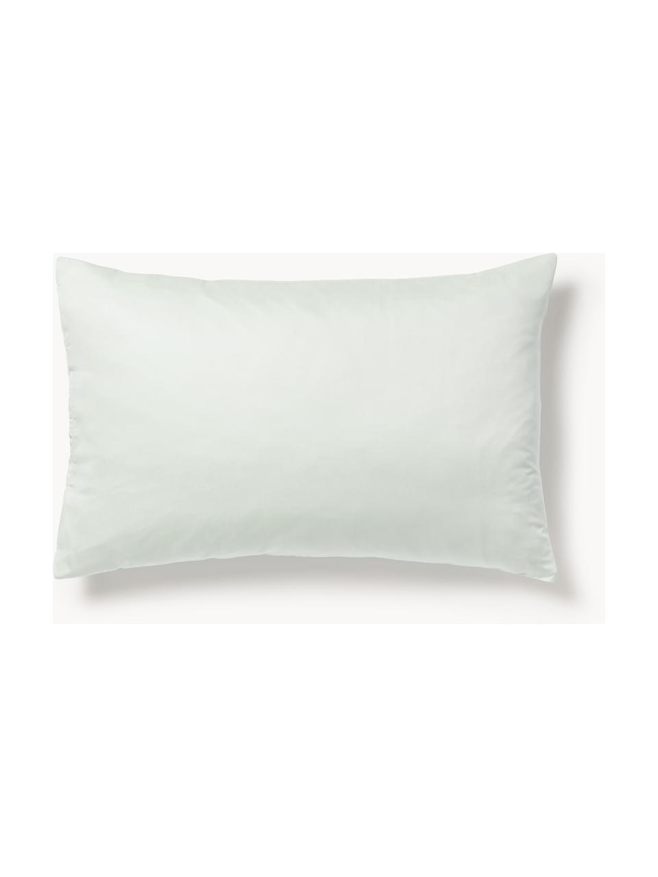 Taie d'oreiller en satin de coton Comfort, Vert sauge, larg. 50 x long. 70 cm