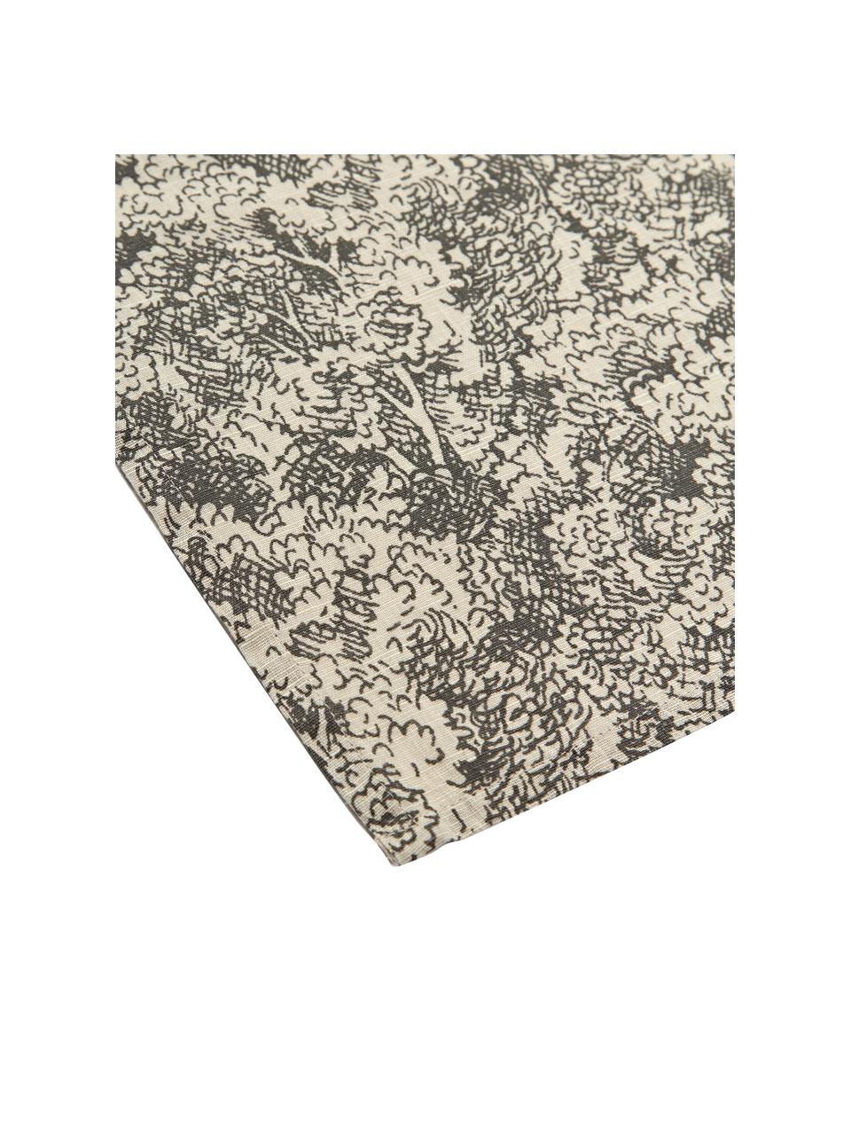 Tischsets Lundaskog, 4 Stück, 75 % Baumwolle, 25 % Leinen, Greige, Beige, B 35 x H 45 cm