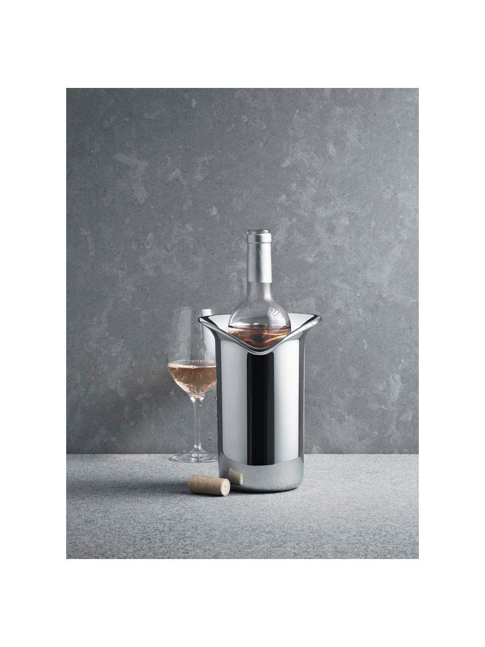 Flaschenkühler Wine & Bar aus Edelstahl, Edelstahl, hochglanzpoliert, Edelstahl, glänzend, 16 x 22 cm