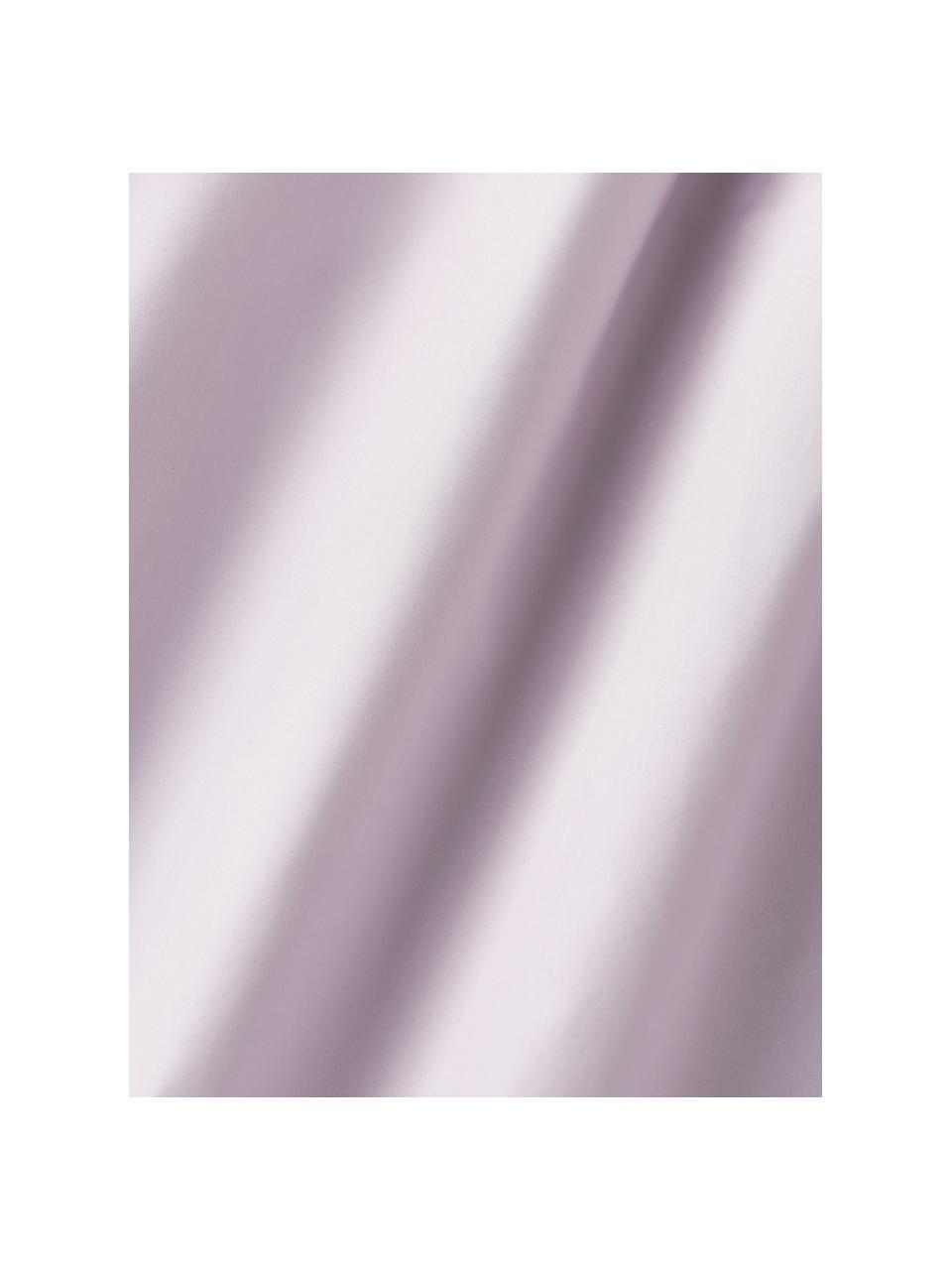 Drap-housse en percale de coton pour surmatelas Elsie, Lavande, larg. 140 x long. 200 cm, haut. 15 cm