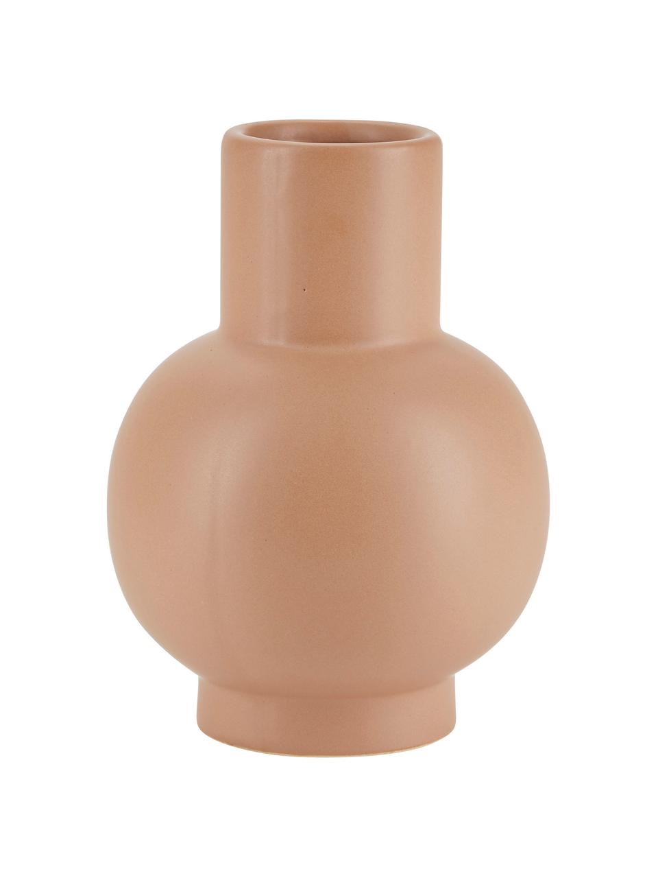 Keramik-Vase Bobble in Terrakotta, Keramik, Terrakotta, Ø 14 x H 20 cm