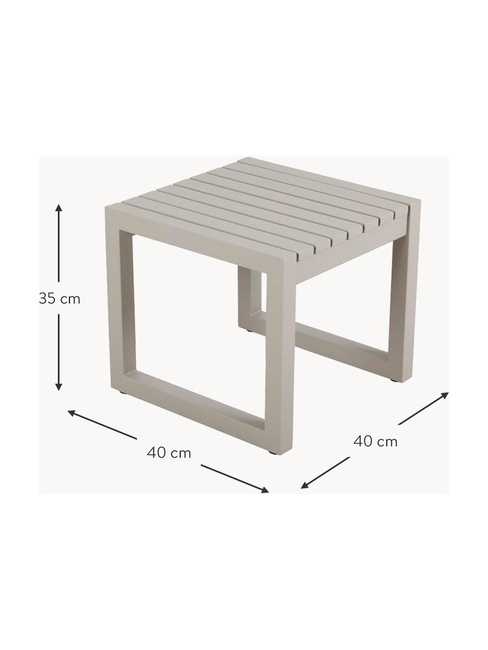 Metalen bijzettafel Vevi, Gecoat metaal, Grijs, B 40 x H 40 cm