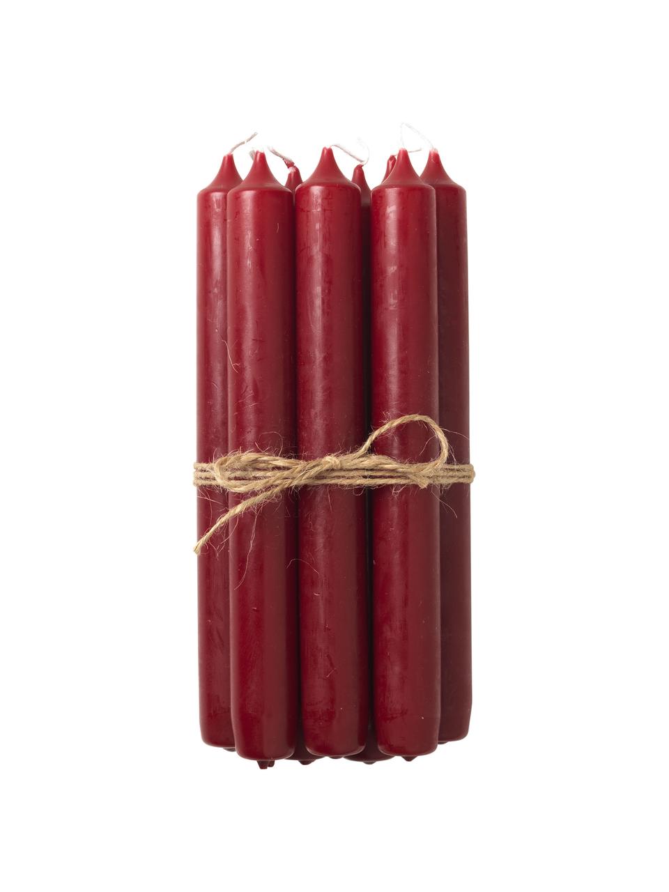 Stabkerzen Classic, 10 Stück, Paraffin, Rot, Ø 2 x H 19 cm