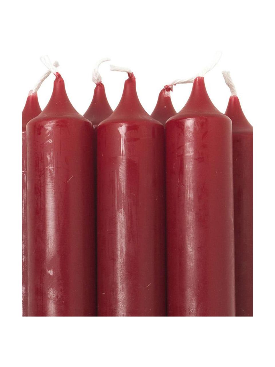 Chandelles Classic, 10 pièces, Paraffine, Rouge, haut. 19 cm