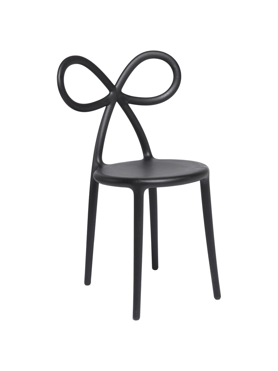 Plastová stolička Ribbon, čierna, Čierna