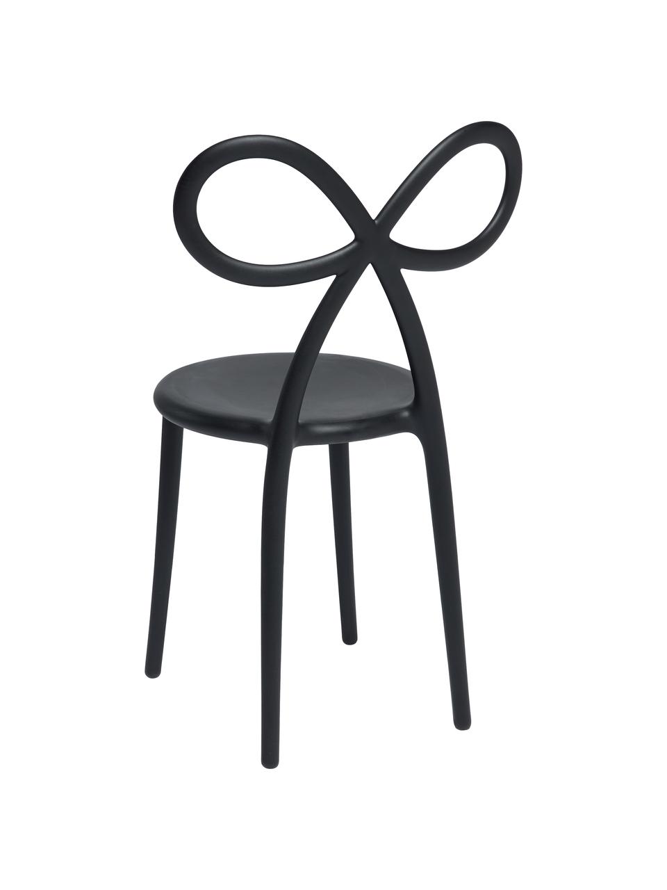 Chaise enfant plastique Ribbon, Noir