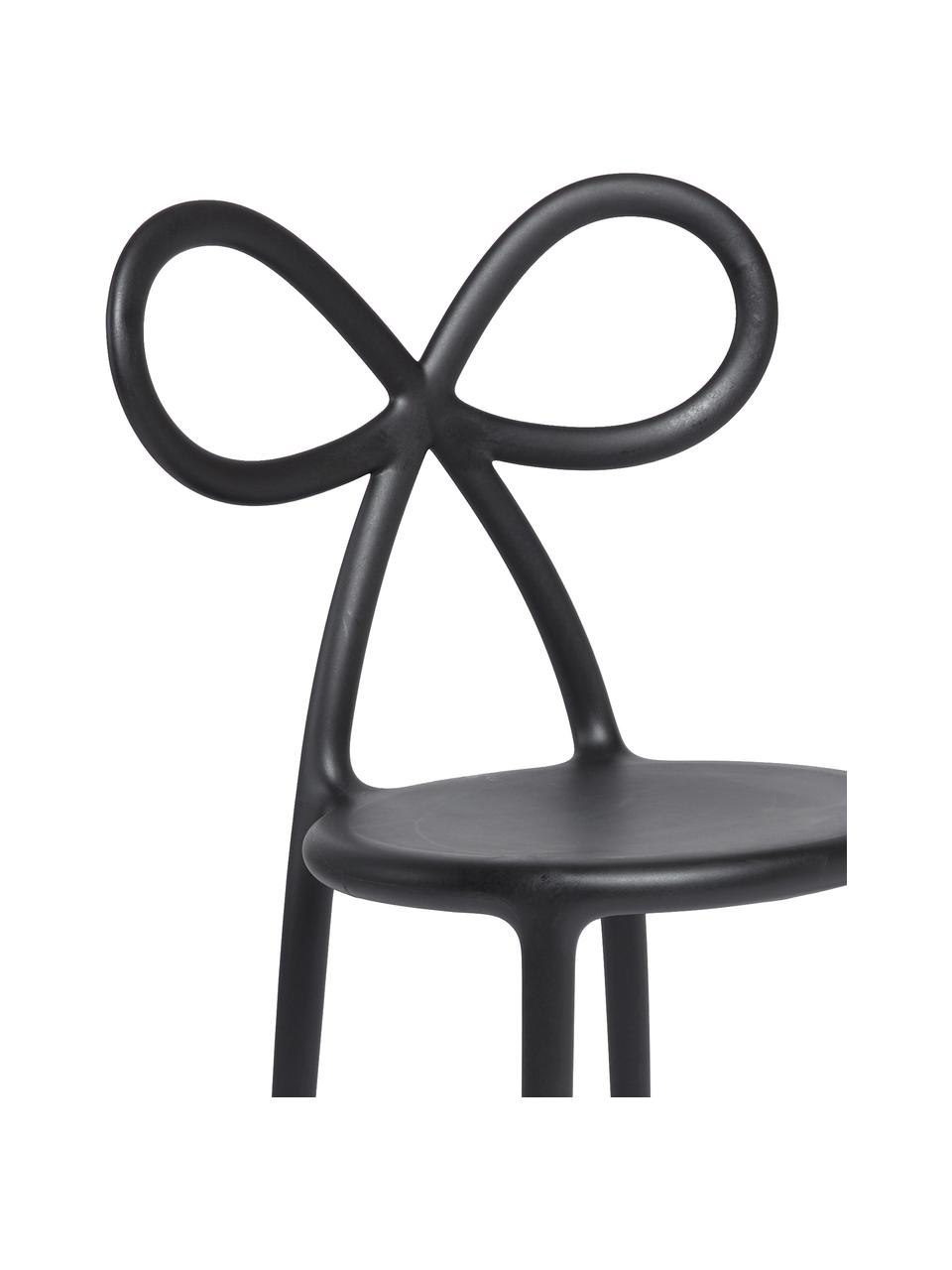 Chaise enfant plastique Ribbon, Noir