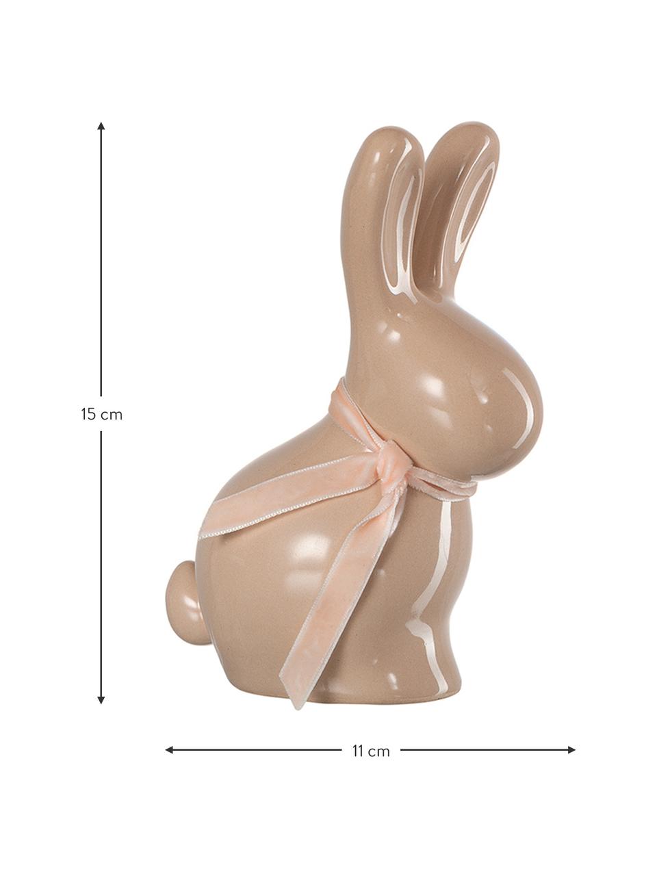 Lapin de Pâques céramique Pesaro, 2 pièces, Porcelaine, Jaune, rose, larg. 11 x haut. 15 cm