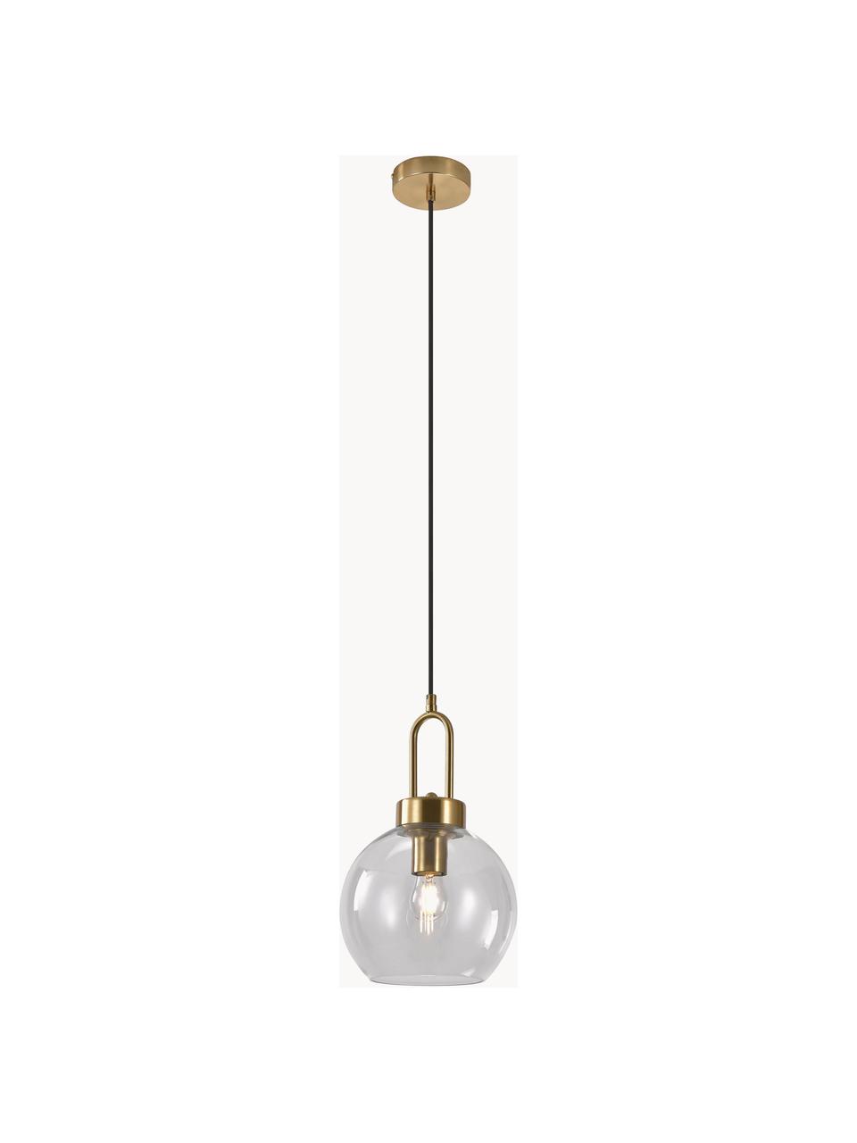 Hanglamp met glazen bollen Luton, Lampenkap: glas, Transparant, glanzend, Ø 25 x H 33 cm