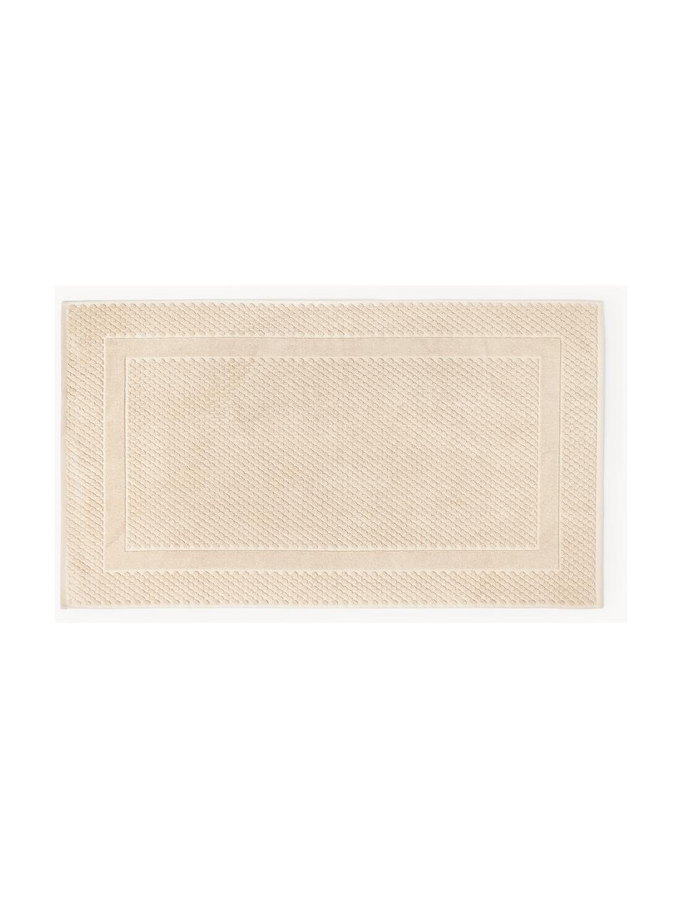 Badematte Katharina mit Wabenmuster, rutschfest, Beige, B 50 x L 70 cm