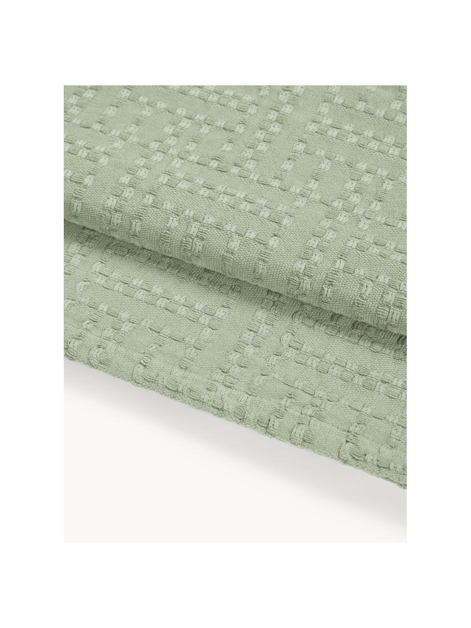 Katoenen bedsprei Lazlo, 100% katoen

Het in dit product gebruikte materiaal is getest op schadelijke stoffen en gecertificeerd volgens STANDARD 100 door OEKO-TEX®, 5763CIT, CITEVE., Saliegroen, B 230 x L 250 cm  (voor bedden tot 180 x 200 cm)