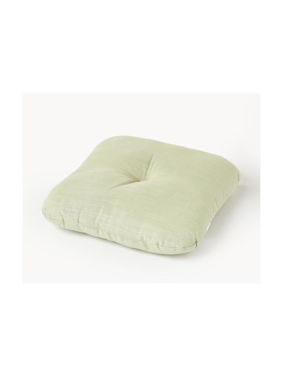 Cuscino arredo in cotone Devi, Rivestimento: 100% cotone, Verde, Larg. 40 x Lung. 40 cm