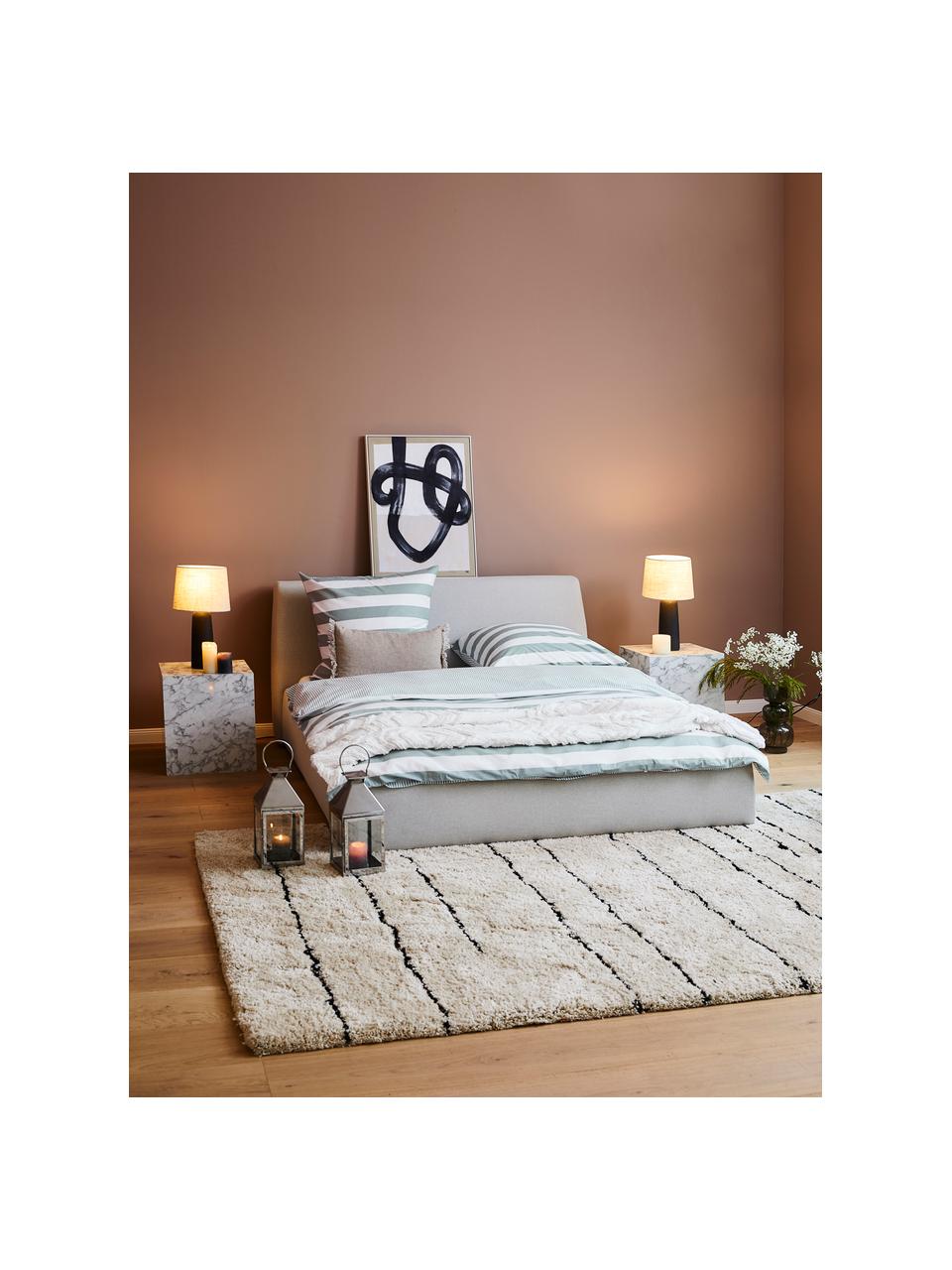Čalouněná postel s úložným prostorem Cloud, Světle šedá, Š 200 cm, D 200 cm
