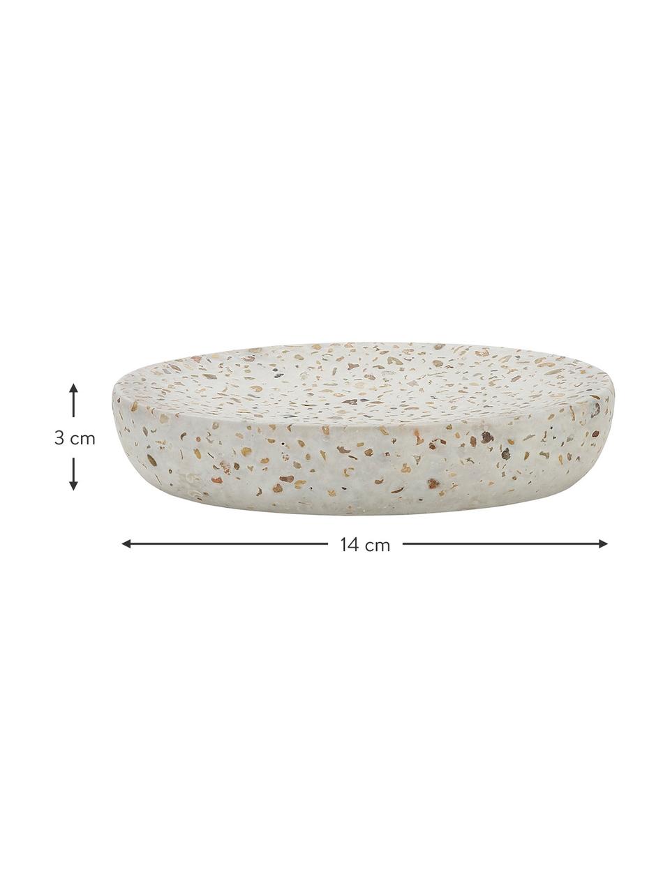 Mýdlenka Pebble, Terrazzo, Béžová, Š 14 cm, V 3 cm