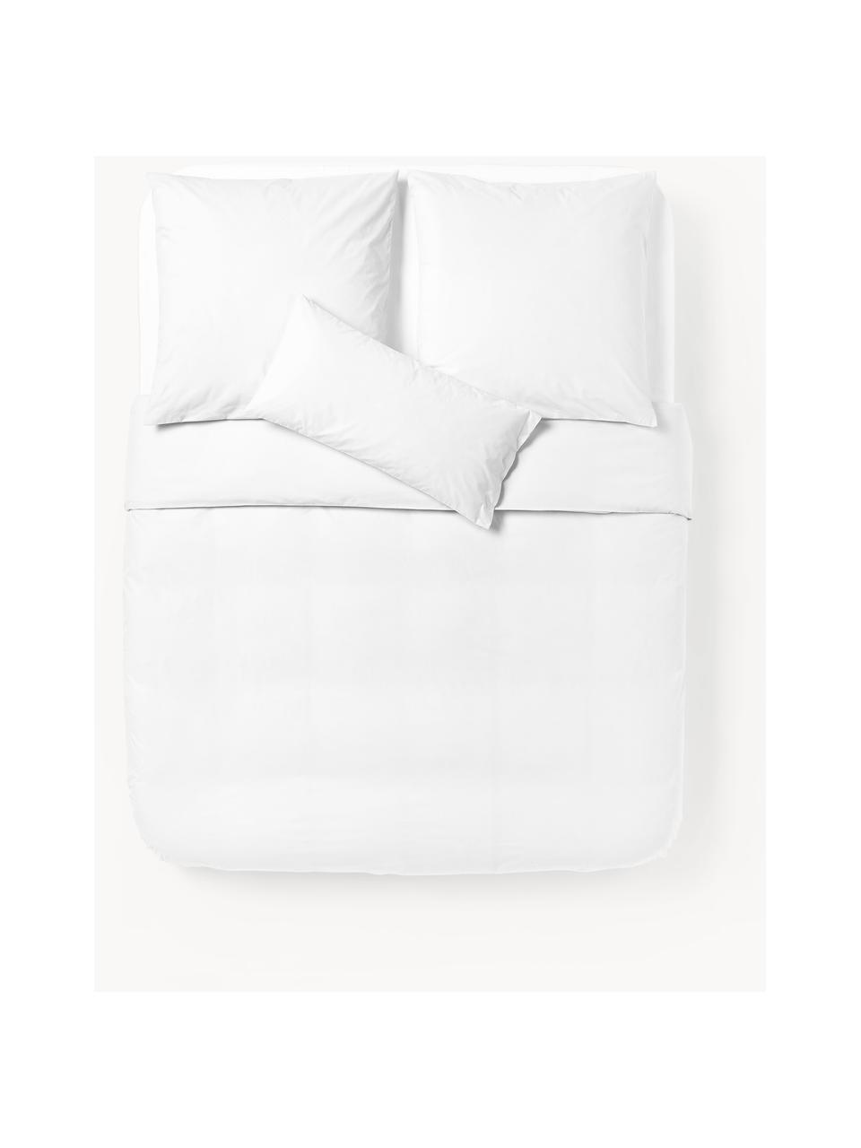 Housse de couette en percale de coton Elsie, Blanc, larg. 200 x long. 200 cm