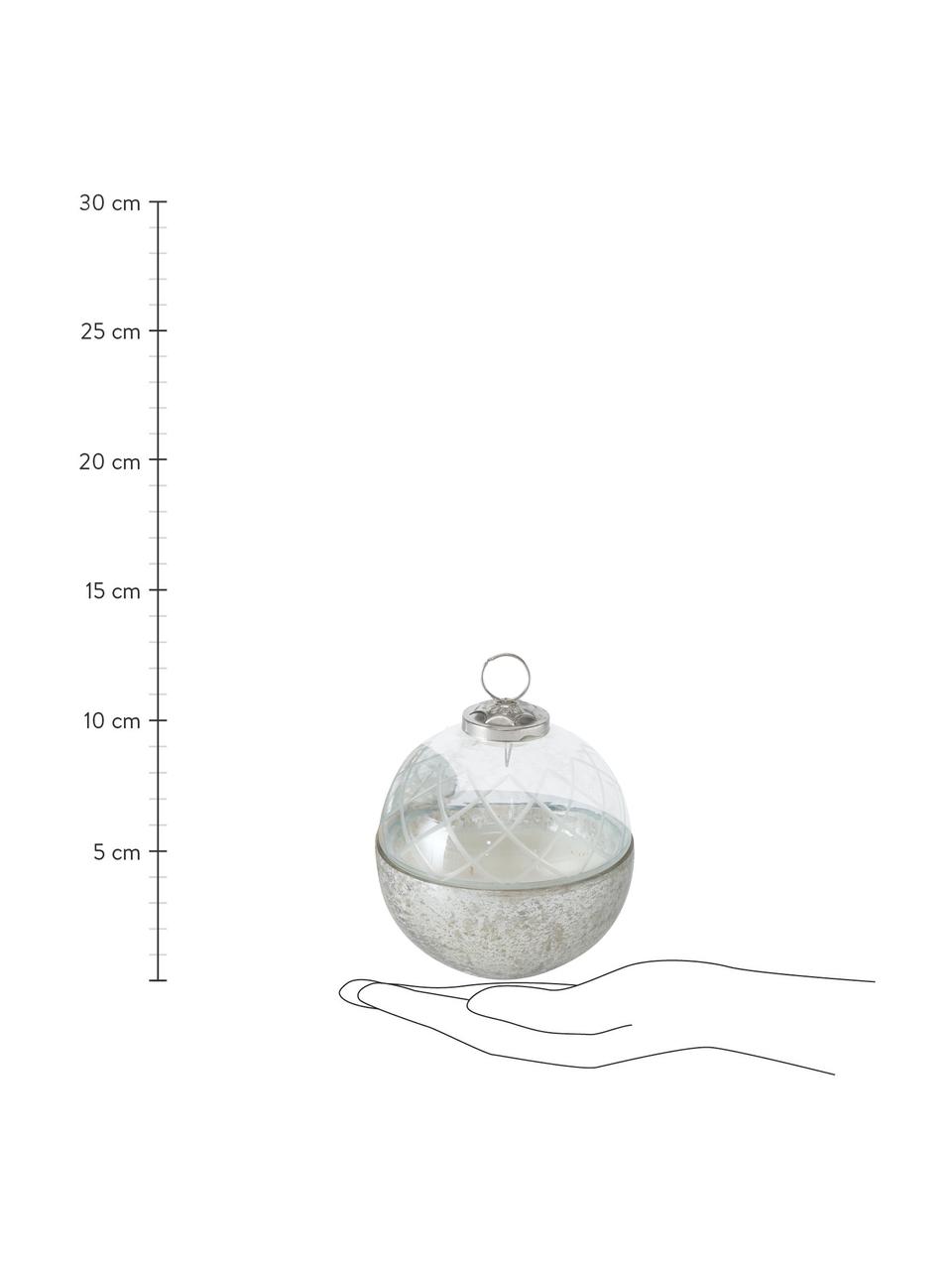 Duftkerzen Ceres (Zedernholz), 2er-Set, Glas, Goldfarben, Silberfarben, Transparent, Ø 10 x H 10 cm