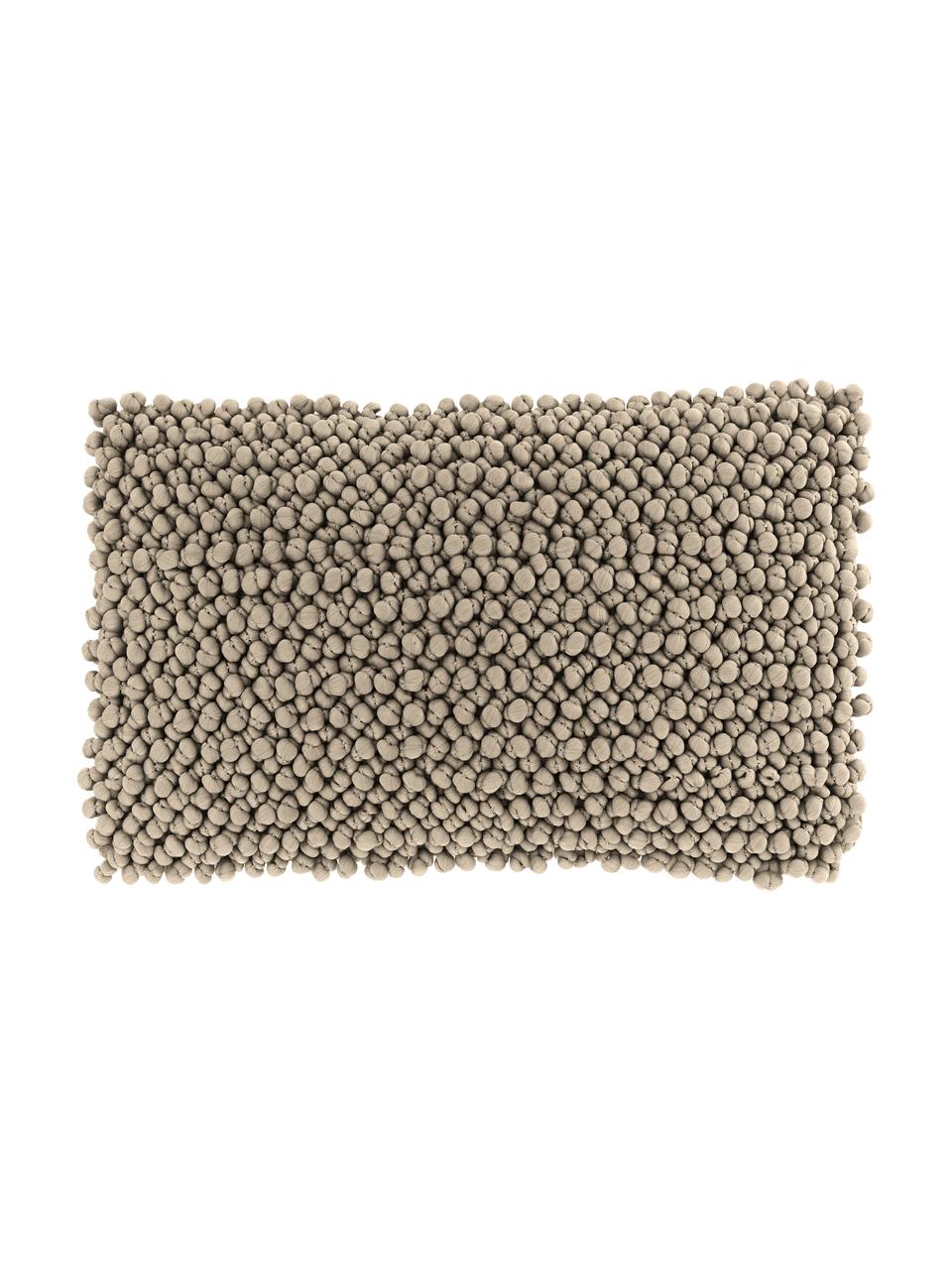 Federa arredo beige  con palline di tessuto Iona, Retro: 100% cotone, Beige, Larg. 30 x Lung. 50 cm