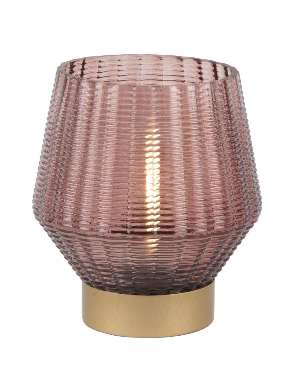 LED-Windlicht Votive in Rosa, Glas, Rosa, Ø 12 x H 14 cm