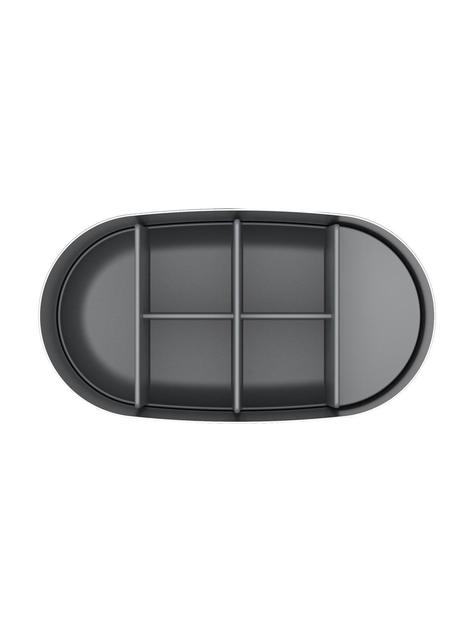 Vaso cepillo de dientes EasyStore, Exterior: acero inoxidable, Interior: plástico, Plateado, An 18 x Al 12 cm