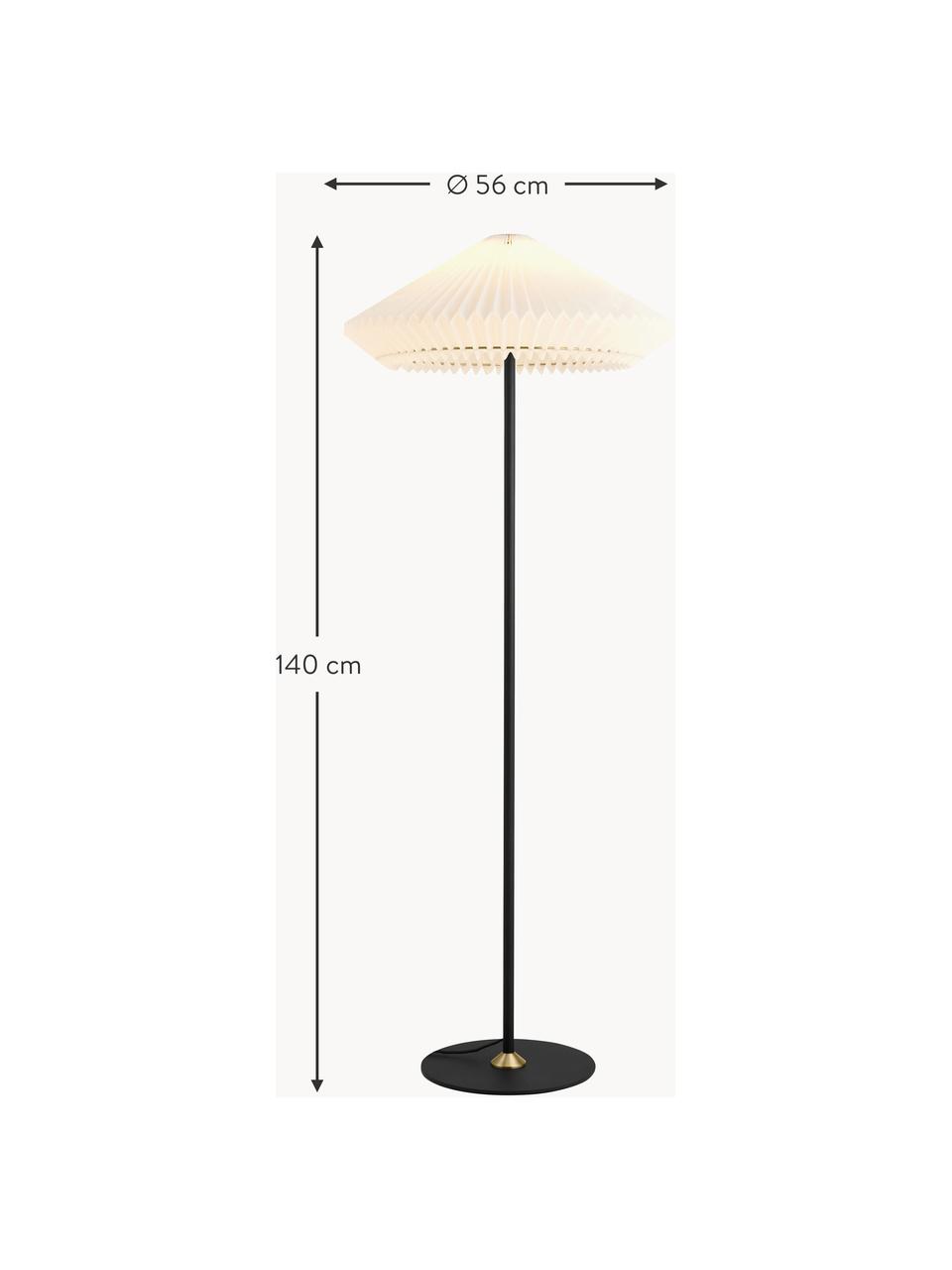 Lampadaire Paris, Blanc, noir, larg. 45 x haut. 74 cm