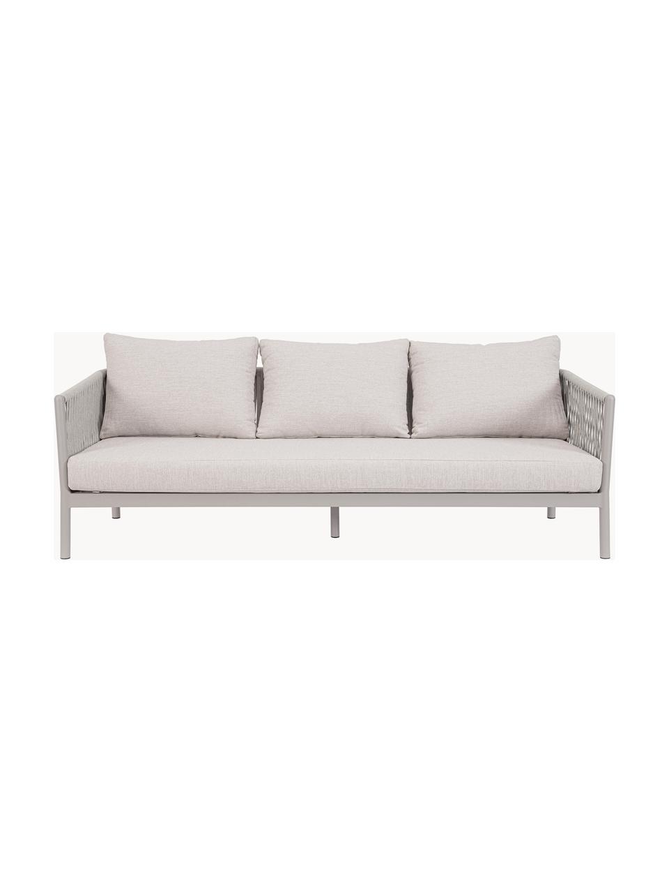 Gartensofa Florencia (3-Sitzer), Gestell: Aluminium, pulverbeschich, Webstoff Hellbeige, Hellgrau, B 220 x T 85 cm