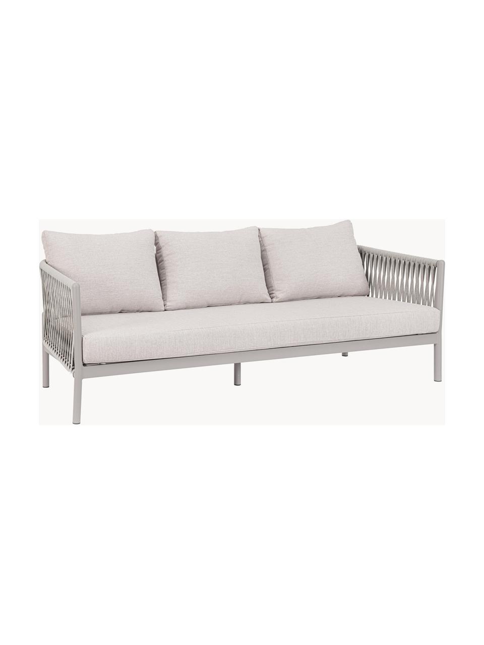 Gartensofa Florencia (3-Sitzer), Gestell: Aluminium, pulverbeschich, Webstoff Hellbeige, Hellgrau, B 220 x T 85 cm