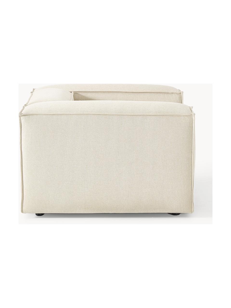 Fauteuil Lennon, Tissu blanc cassé, larg. 130 x prof. 101 cm