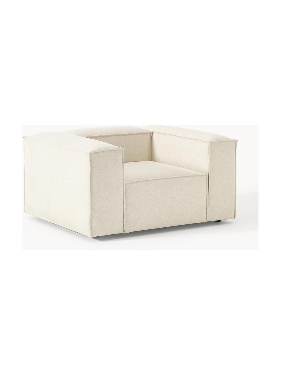 Fauteuil Lennon, Bekleding: 100% polyester Met 15.000, Frame: massief grenenhout, multi, Poten: kunststof Dit product is , Geweven stof gebroken wit, B 130 x D 101 cm