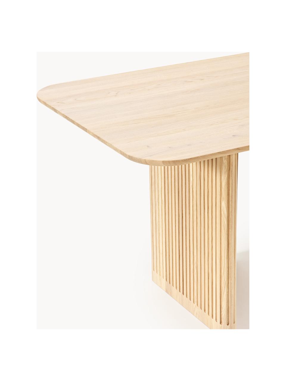 Table en chêne Jolka, tailles variées, Chêne laqué, larg. 180 x prof. 95 cm