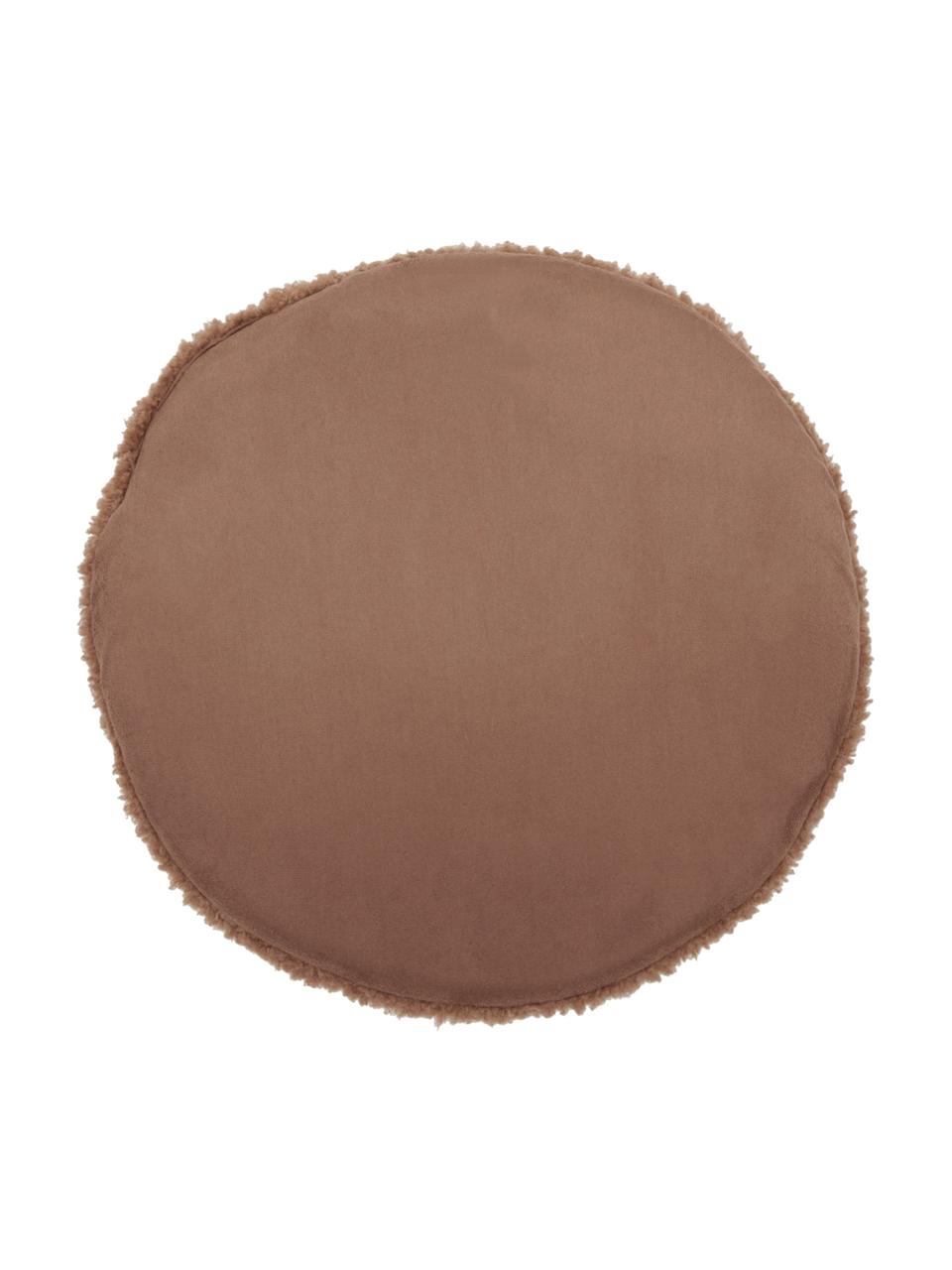 Galette de chaise en peluche Mille, Brun