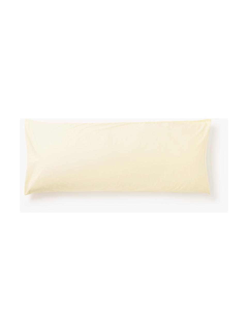 Funda de almohada de percal Elsie, Amarillo claro, An 45 x L 110 cm