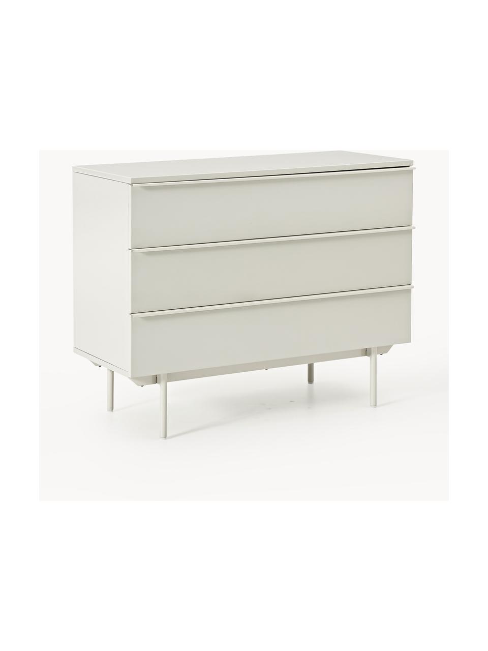 Commode en bois Elona, Beige clair, larg. 100 x haut. 80 cm