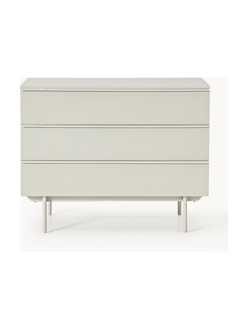 Commode en bois Elona, Beige clair, larg. 100 x haut. 80 cm