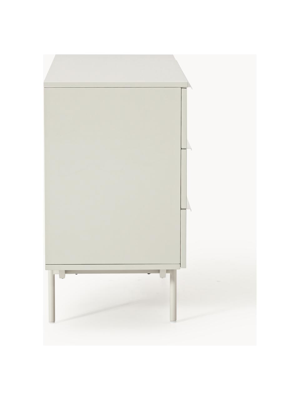 Commode en bois Elona, Beige clair, larg. 100 x haut. 80 cm