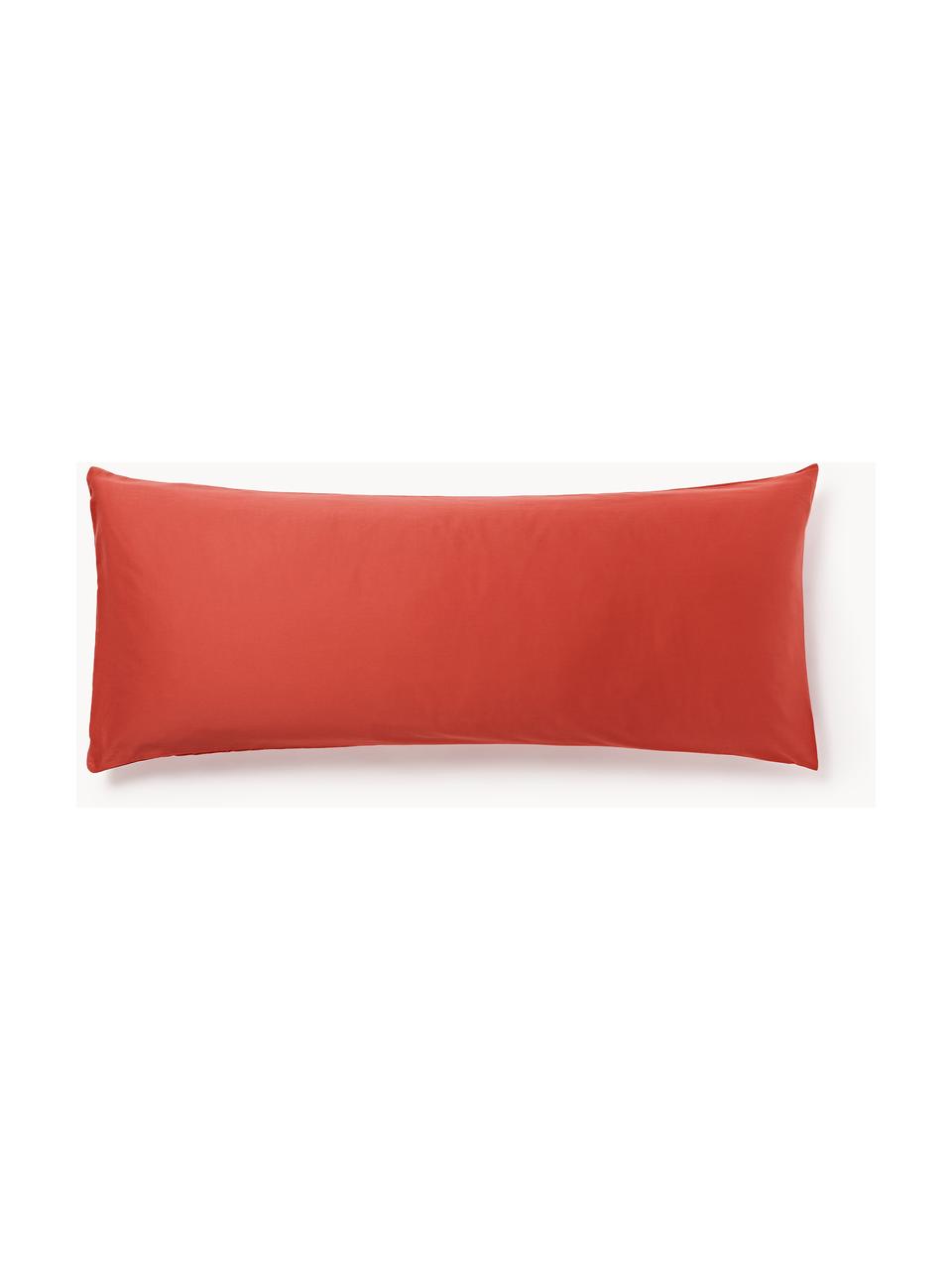 Funda de almohada de satén Comfort, Rojo óxido, An 45 x L 110 cm