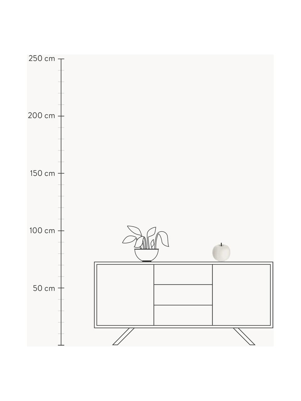 Mobiele LED tafellamp Kushi, mondgeblazen, Lampenkap: mondgeblazen glas, Zwart, Ø 16 x H 17 cm