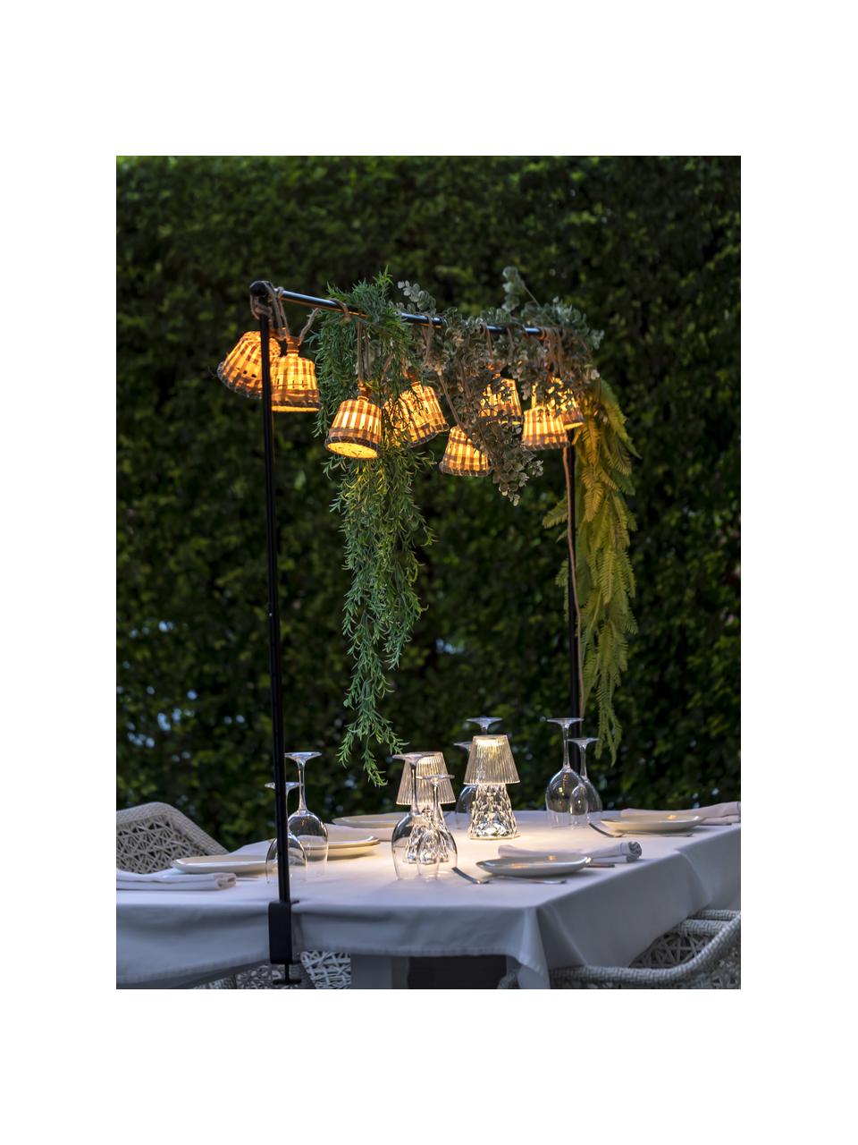 Support pour guirlandes lumineuses Neo, Métal enduit, Noir, larg. 252 x haut. 101 cm