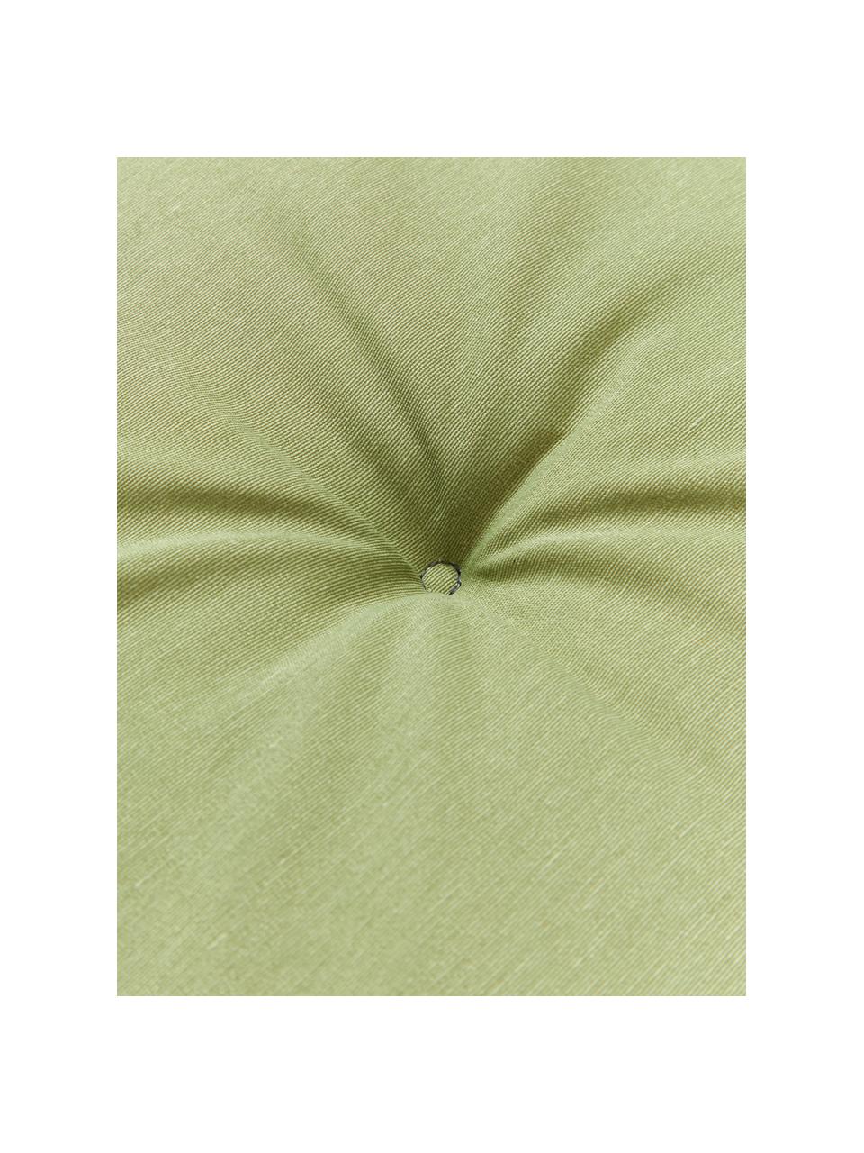 Cuscino per panca in tinta unita Panama, Rivestimento: 50% cotone, 45% poliester, Verde chiaro, Larg. 48 x Lung. 120 cm