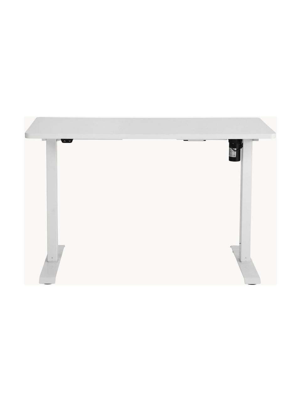 Bureau à hauteur ajustable Lea, Blanc, larg. 120 x prof. 60 cm