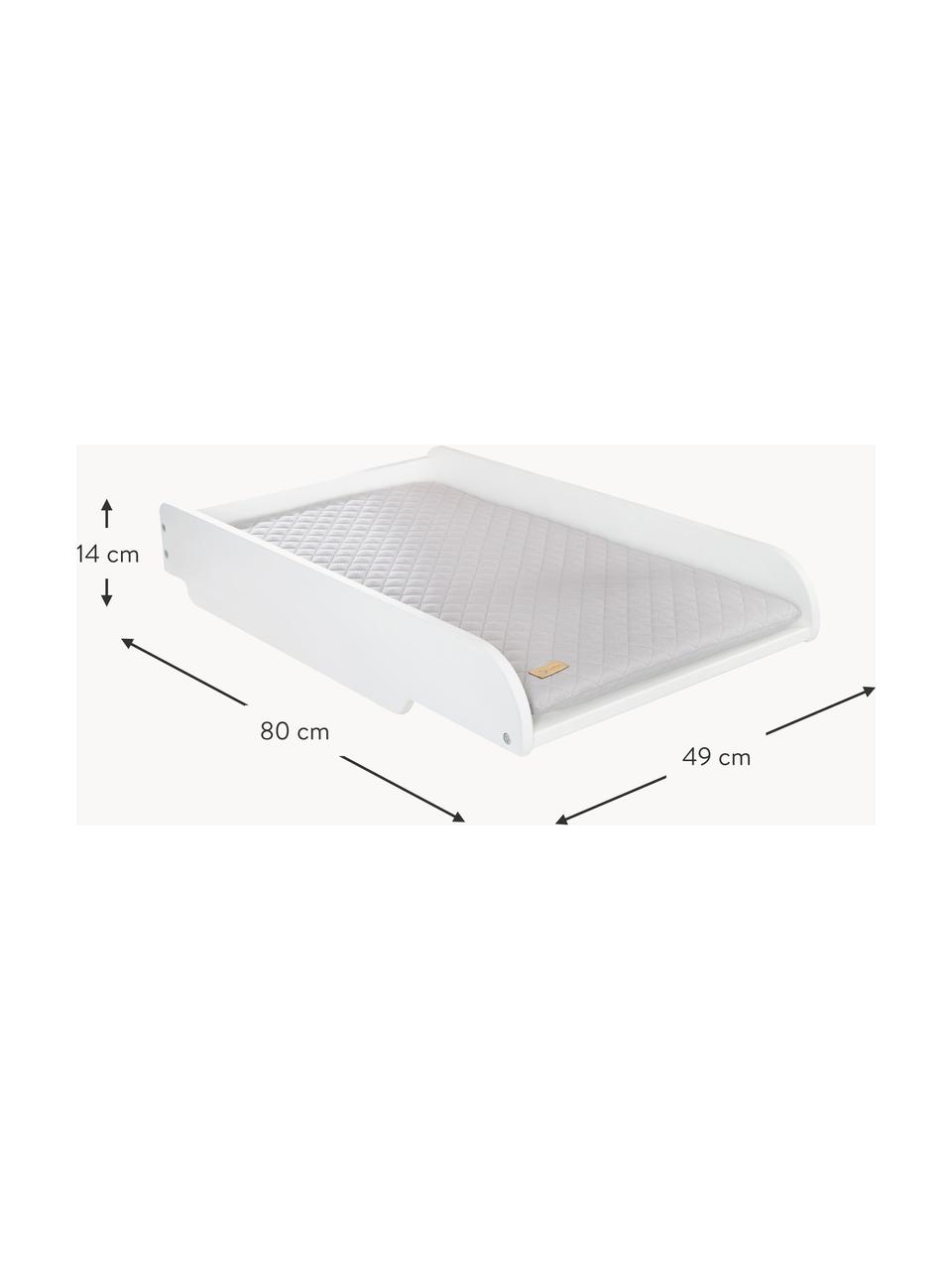 Přebalovací podložka s matrací Style, Bílá, světle šedá, Š 49 cm, D 80 cm