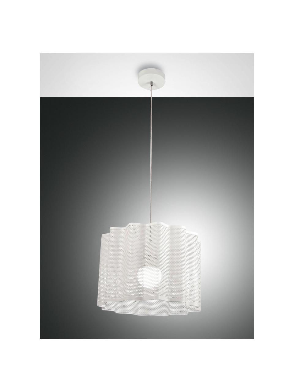 Lámpara de techo Glicine, Pantalla: metal recubierto, Anclaje: metal recubierto, Cable: plástico, Blanco, Ø 40 x Al 28 cm