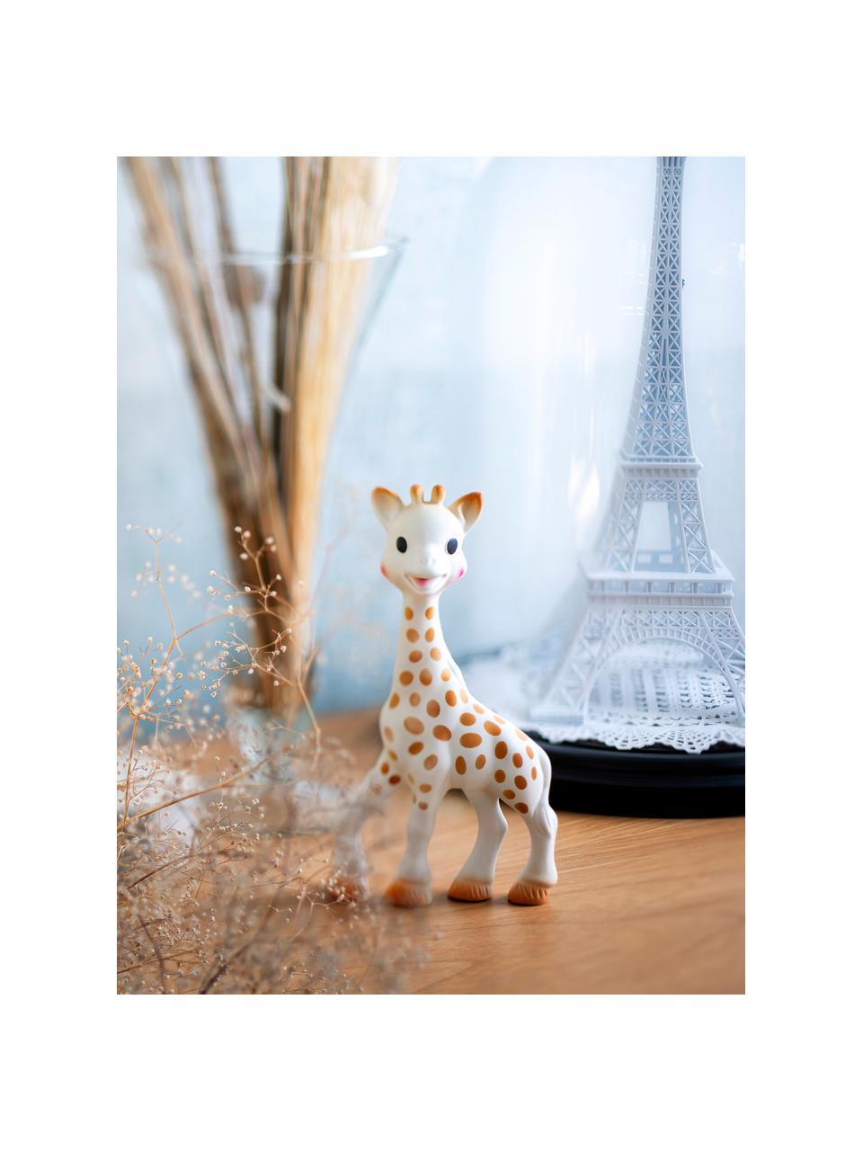 Jouet Sophie la girafe, 100 % caoutchouc naturel, Blanc, bois, larg. 10 x haut. 18 cm