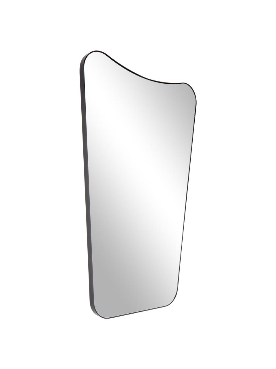 Lustro ścienne z metalową ramą Goldie, Czarny, S 50 x W 80 cm