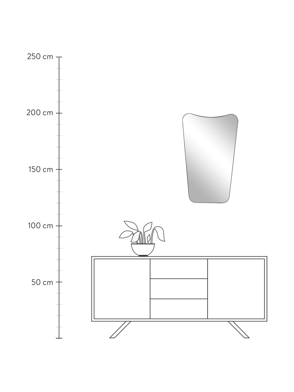 Lustro ścienne z metalową ramą Goldie, Czarny, S 50 x W 80 cm
