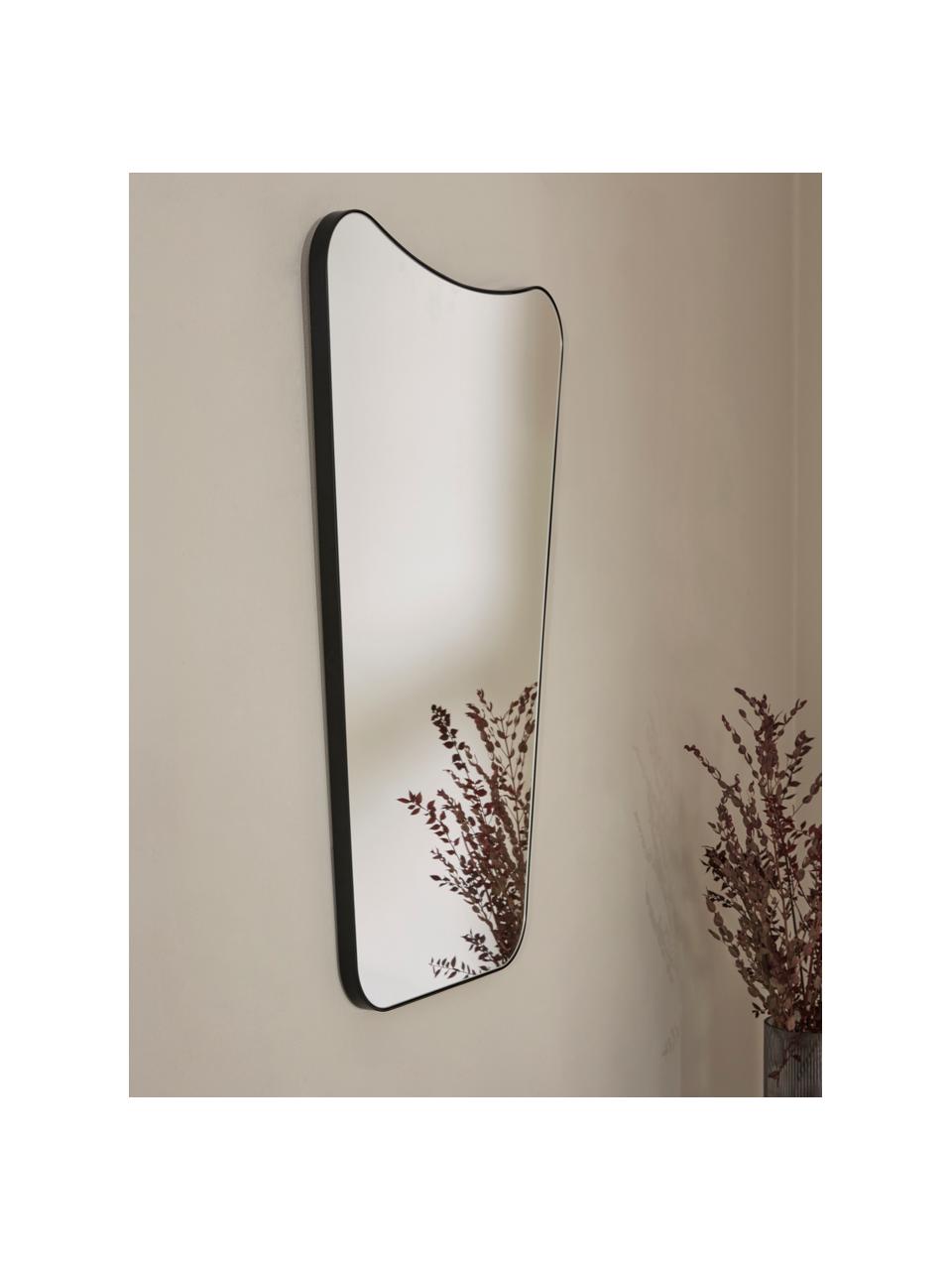Lustro ścienne z metalową ramą Goldie, Czarny, S 50 x W 80 cm