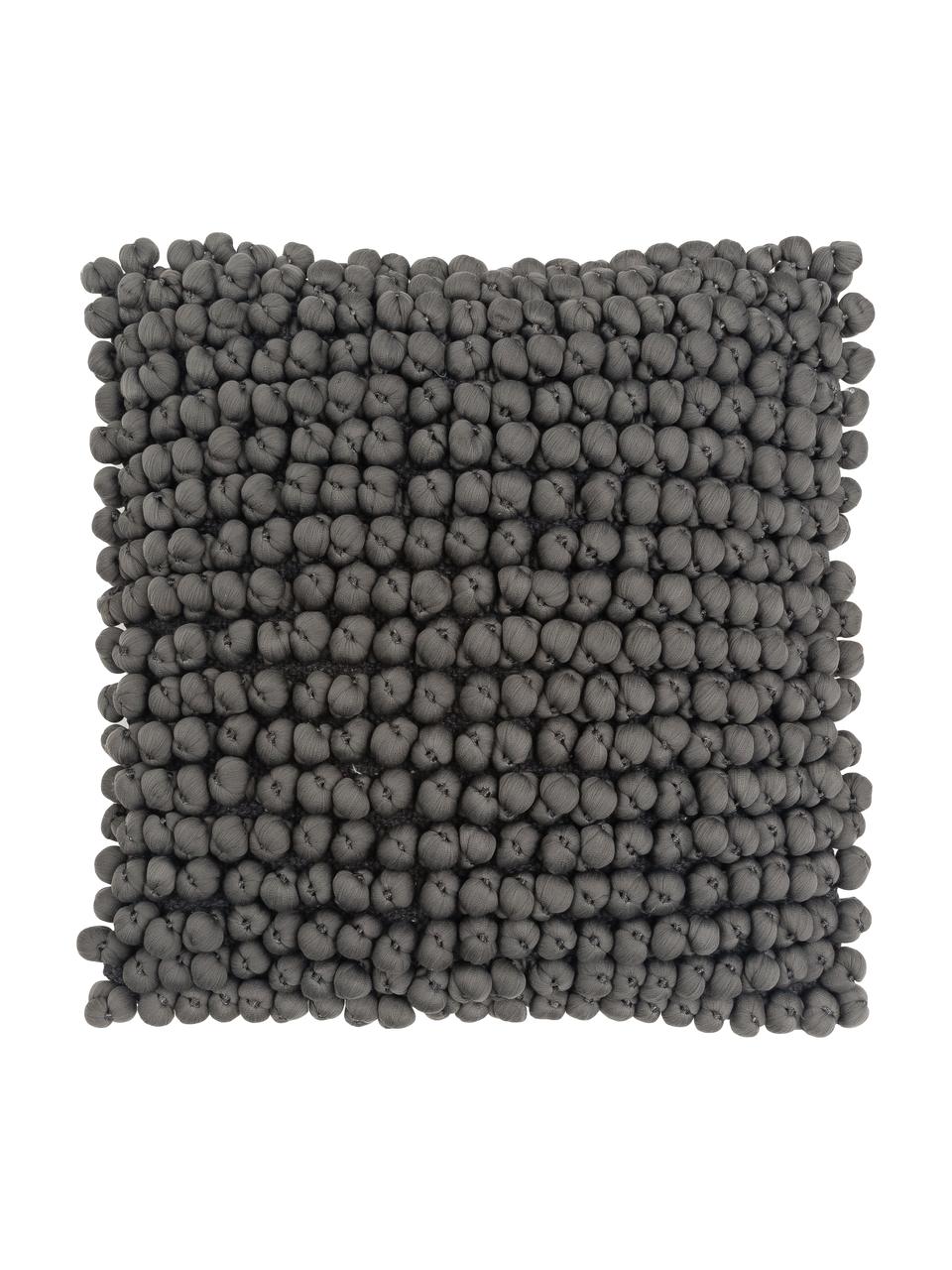 Coussin 45x45 boulettes de tissu Bergen, Anthracite