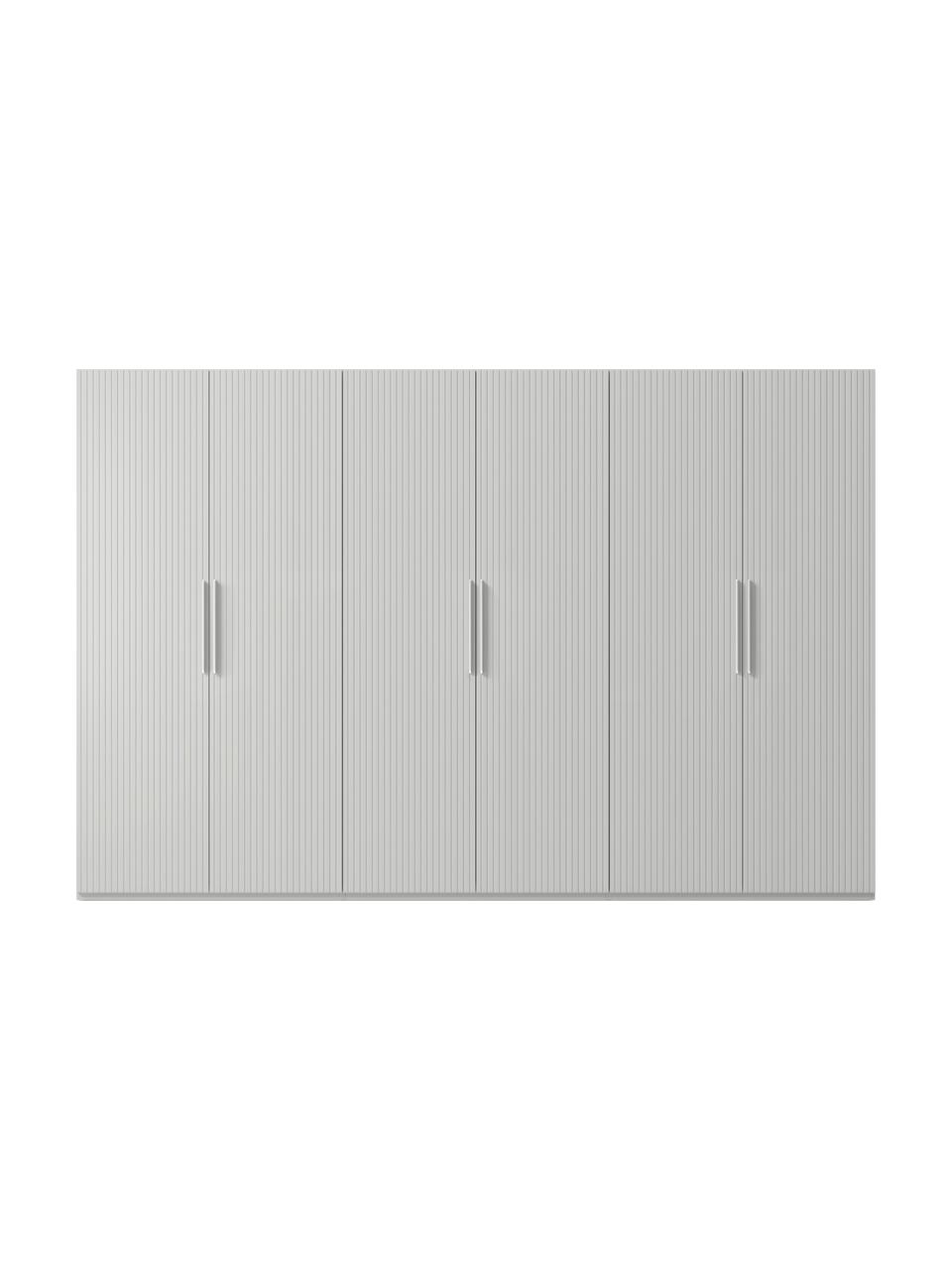 Modularer Drehtürenschrank Simone, 300 cm Breite, mehrere Varianten, Korpus: Spanplatte, FSC-zertifizi, Holz, Grau, Basic Interior, B 300 x H 200 cm