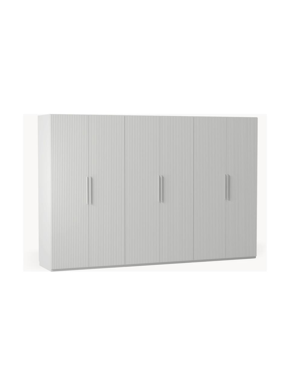 Armario modular Simone, 6 puertas (300 cm), diferentes variantes, Estructura: tablero aglomerado revest, Madera, gris, Interior Basic (An 300 x Al 200 cm)