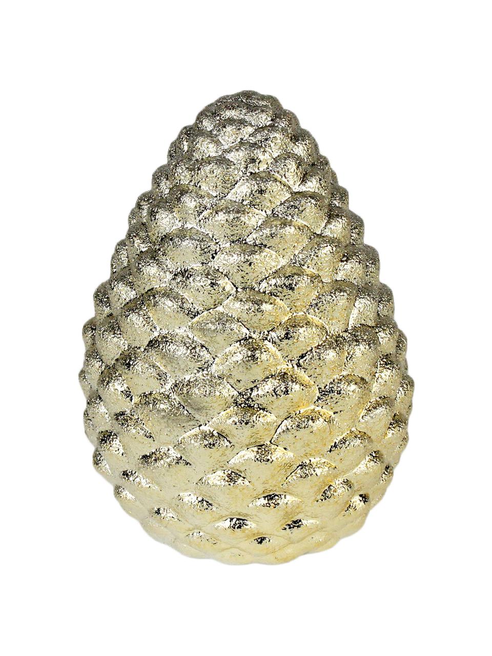 Pieza decorativa Cone, Dolomita recubierto, Dorado, Ø 15 x Al 20 cm