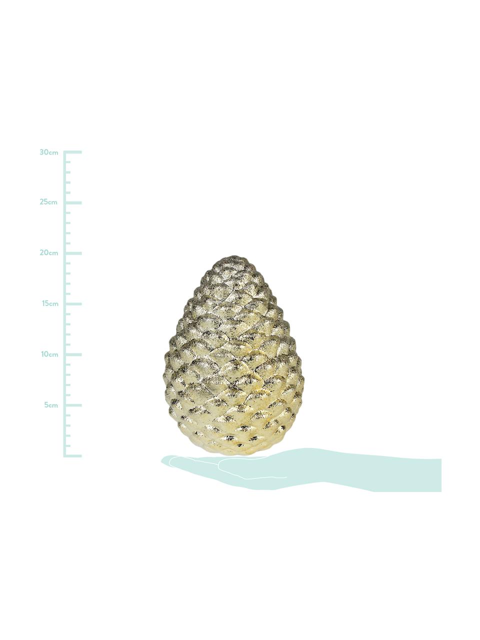 Pieza decorativa Cone, Dolomita recubierto, Dorado, Ø 15 x Al 20 cm